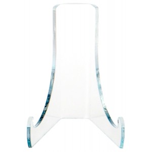 Plymor Brand Clear Acrylic Flat Back Easel With Deep Support Ledges   